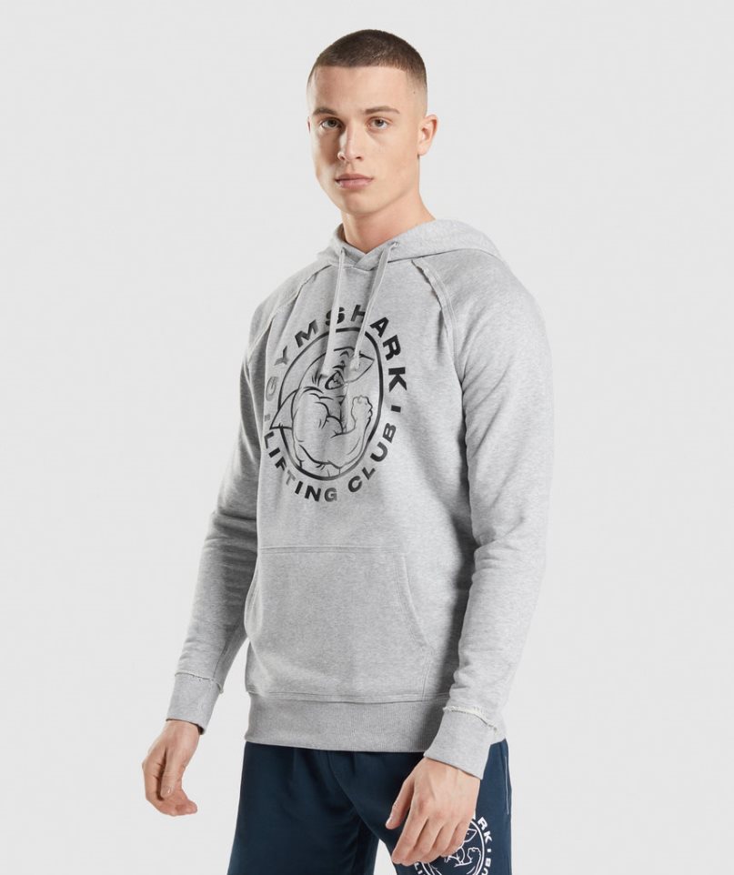 Men\'s Gymshark Legacy Hoodie Light Grey | NZ 2CUYGM